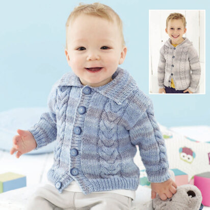 Cardigans in Sirdar Snuggly Rascal DK - 4905 - Downloadable PDF