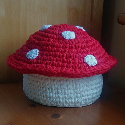 Anchor crochet kit basket: mushroom