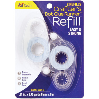 Ad-Tech Crafter's Dot Glue Runner Refill 2/Pkg - .31"X315", For Use In 05708