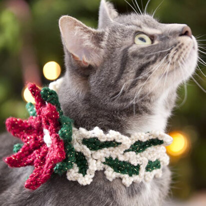 Holiday Cat Collar in Red Heart Holiday - LW2642 - Downloadable PDF
