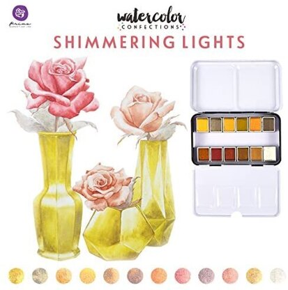 Prima Marketing Prima Watercolor Confections Watercolor Pans 12/Pkg - Shimmering Lights