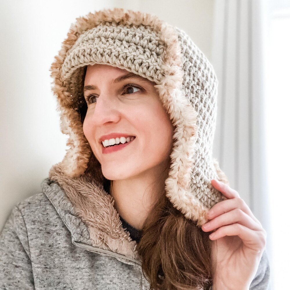 Crochet best sale aviator hat