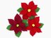 Crochet pattern decoration poinsettia in 2 versions - easy and decorative