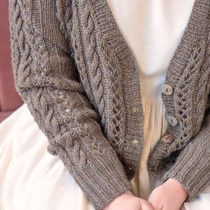 Rosewood Cardigan in Berroco Lanas - Downloadable PDF