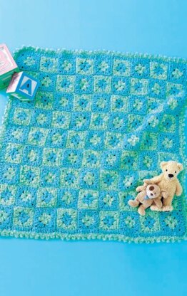 Crochet Baby Play Mat in Red Heart Baby Clouds - LW1580