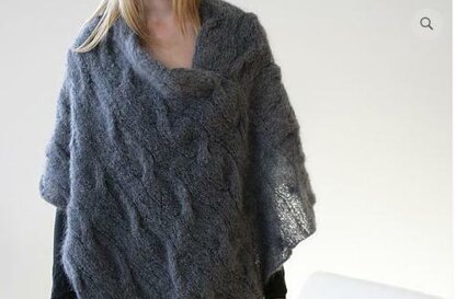 Cable Mohair Poncho