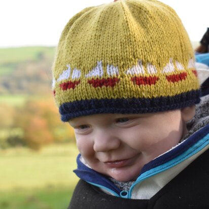 Baby Sail Boat Hat - knitting pattern