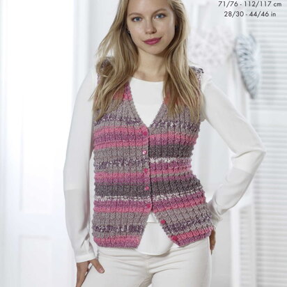 Waistcoat & Cardigan in King Cole Drifter Chunky - 5053 - Downloadable PDF