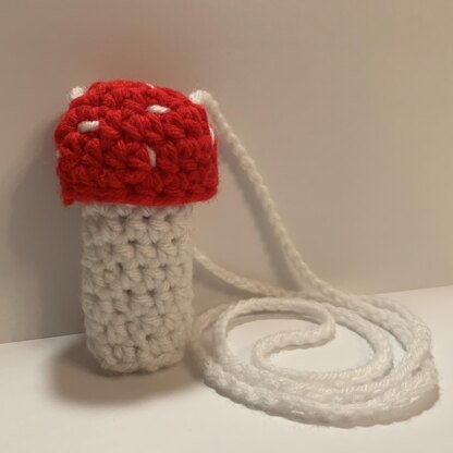 Crochet Mushroom Holder/Pouch/Bag/Necklace for Lighter/Chapstick