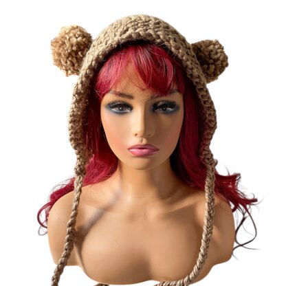 Pompom Bear Bonnet
