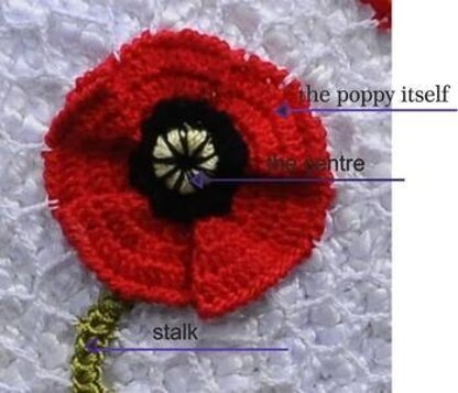 Poppy flower Easy crochet flower pattern