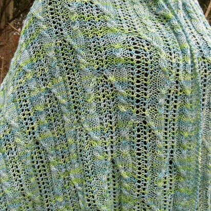 Easy Abiko Cable Lace Shawl