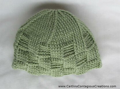 Spiral Star Basket Weave Beanie