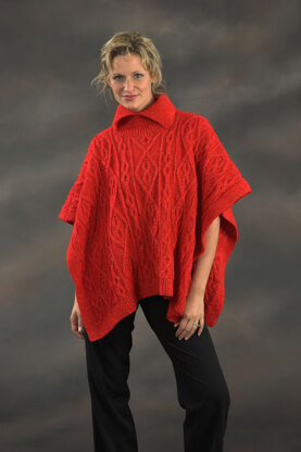 Ladies Square Poncho in Plymouth Yarn Holiday Lights - 2153
