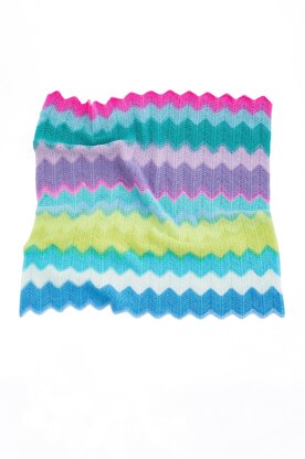 Chevron Baby Afghan in Lion Brand Mandala Baby - Downloadable PDF