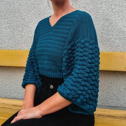 Vivid Bubble Crochet Sweater