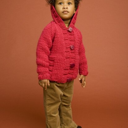 Knit Child's Raglan Cardigan in Lion Brand Wool-Ease Chunky - 60488-1
