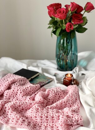 Puffs and Crosses Lace Shawl