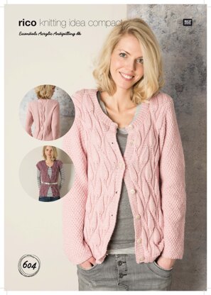 Cardigan and Waistcoat in Rico Essentials Acrylic Antipilling DK - 604 - Downloadable PDF