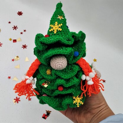 Crochet Christmas tree gnome