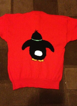 Cute Christmas Penguin Front & Back Jumper