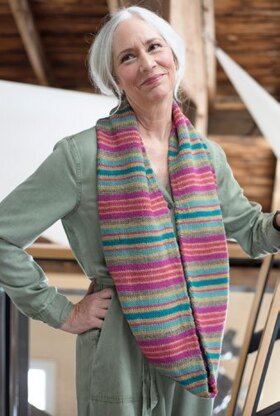 Bayadere Stripe Cowl in Berroco Ultra Wool - Downloadable PDF