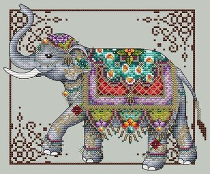 Shannon Christine Jeweled Elephant Cross Stitch Pattern - 2009311 -  Leaflet