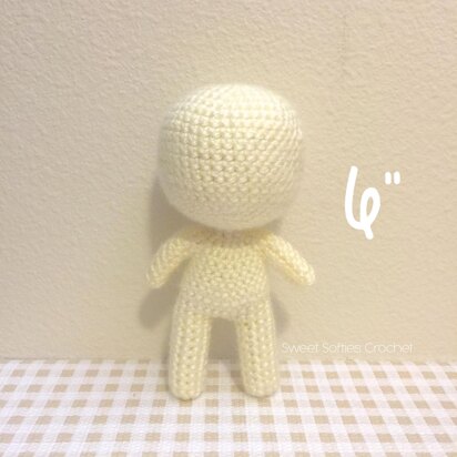 6" Chibi Doll Base, Boy or Girl Child Body Figure