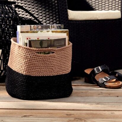 Handy Crochet Basket in Bernat Maker Outdoor - Downloadable PDF