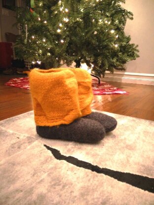 Felted Granite Boots - Crochet