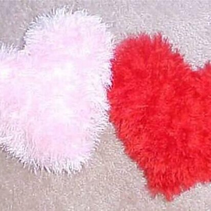 Fuzzy Heart Pillows