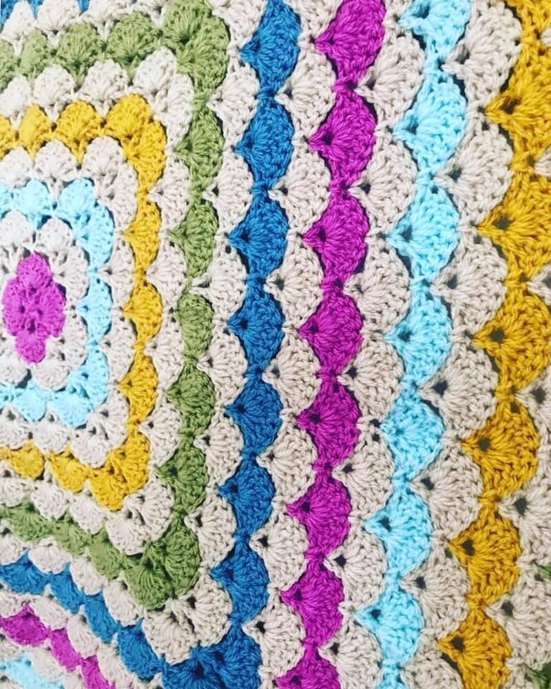 Shell stitch blanket crochet new arrivals