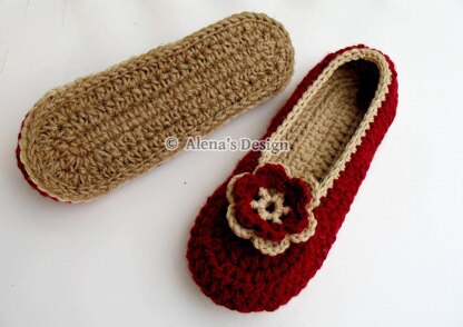 Women's Slippers With Flower
