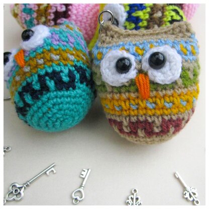 Crochet Owl Keychain