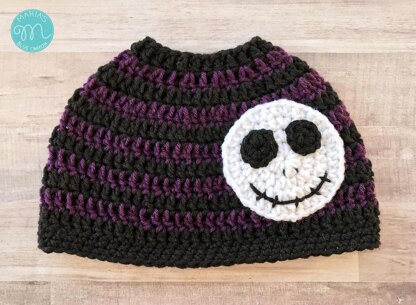 Skeleton Messy Bun Beanie