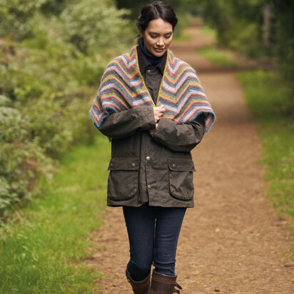 Wave Shawl in Rowan Kidsilk Haze and Felted Tweed - Downloadable PDF