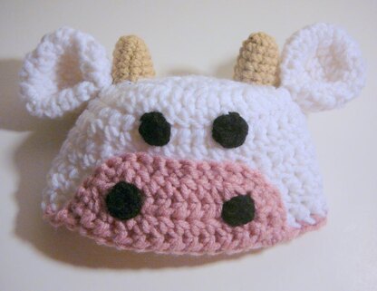 Cow Hat - Newborn to Adult