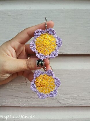 Floral Hoop Earrings