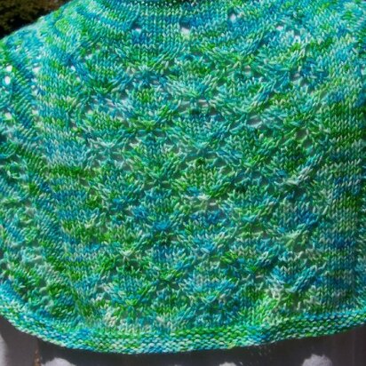 Green with Envy poncho - knitting pattern
