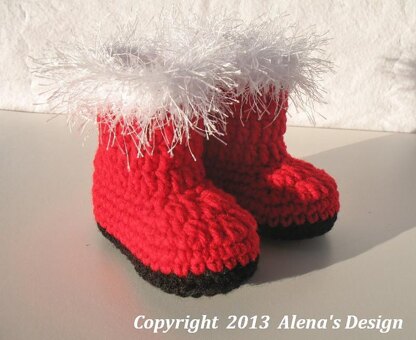 Baby Santa Booties