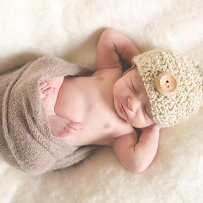 #11 Newborn twisty top knot pixie hat