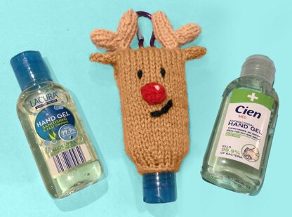 Christmas Rudolph Reindeer Sanitizer Bottle Cover