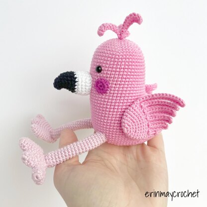 Fanny the Flamingo by erinmaycrochet