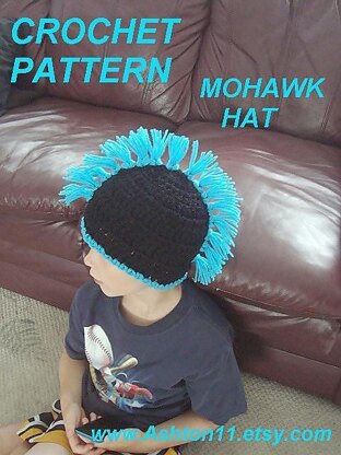 MOHAWK HAT, newborn to adult sizes