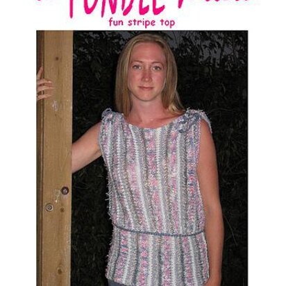 Fun stripe top 306 - knitting pattern