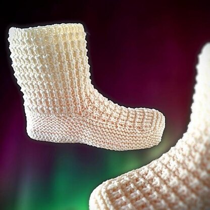 Textured Adult Bootie Slippers