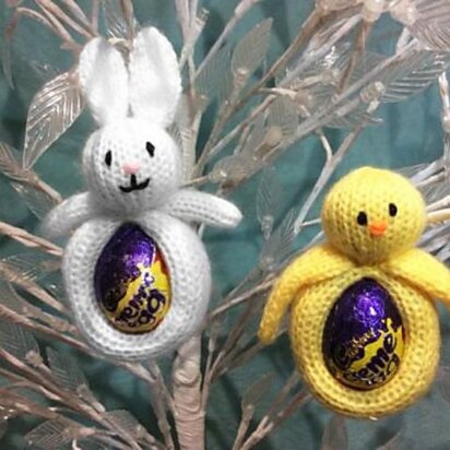 Hanging Chick and Bunny Creme Egg Choc