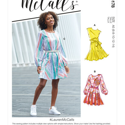 McCall's Misses' Dresses & Belt M8178 - Sewing Pattern