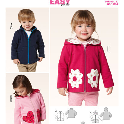 Burda Childrens Jackets Sewing Pattern