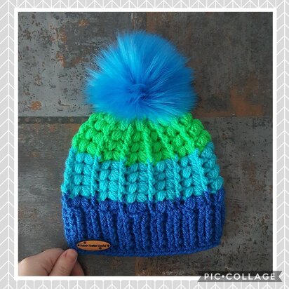 The Harris Beanie (puff stitch)